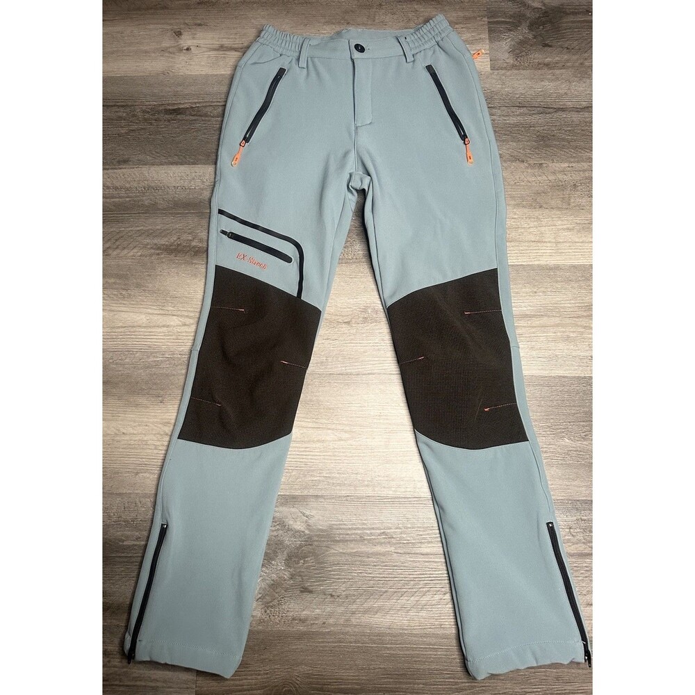 Postropaky Outdoor Snow Ski Pants Fleece Lined Blue Stretch Zip Ankle/ Sz 2